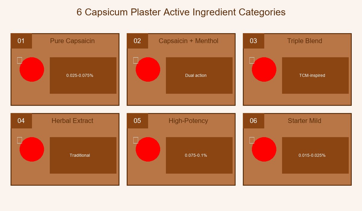 6 Capsicum Plaster Categories