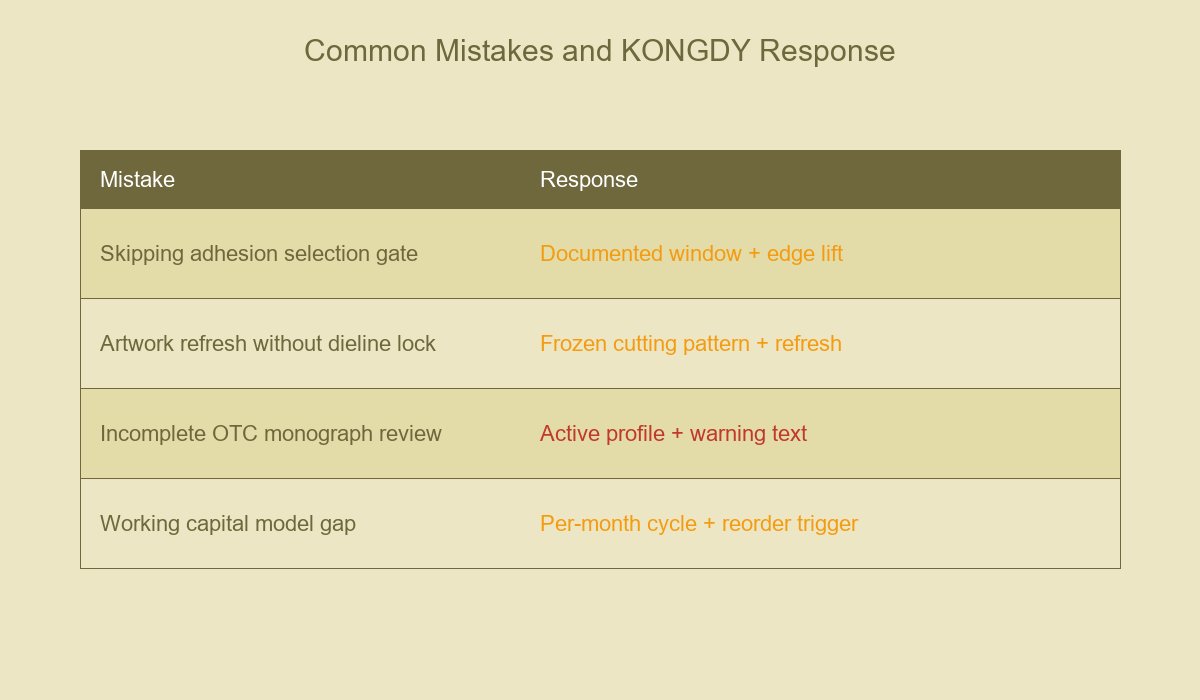 Common Mistakes and KONGDY Response